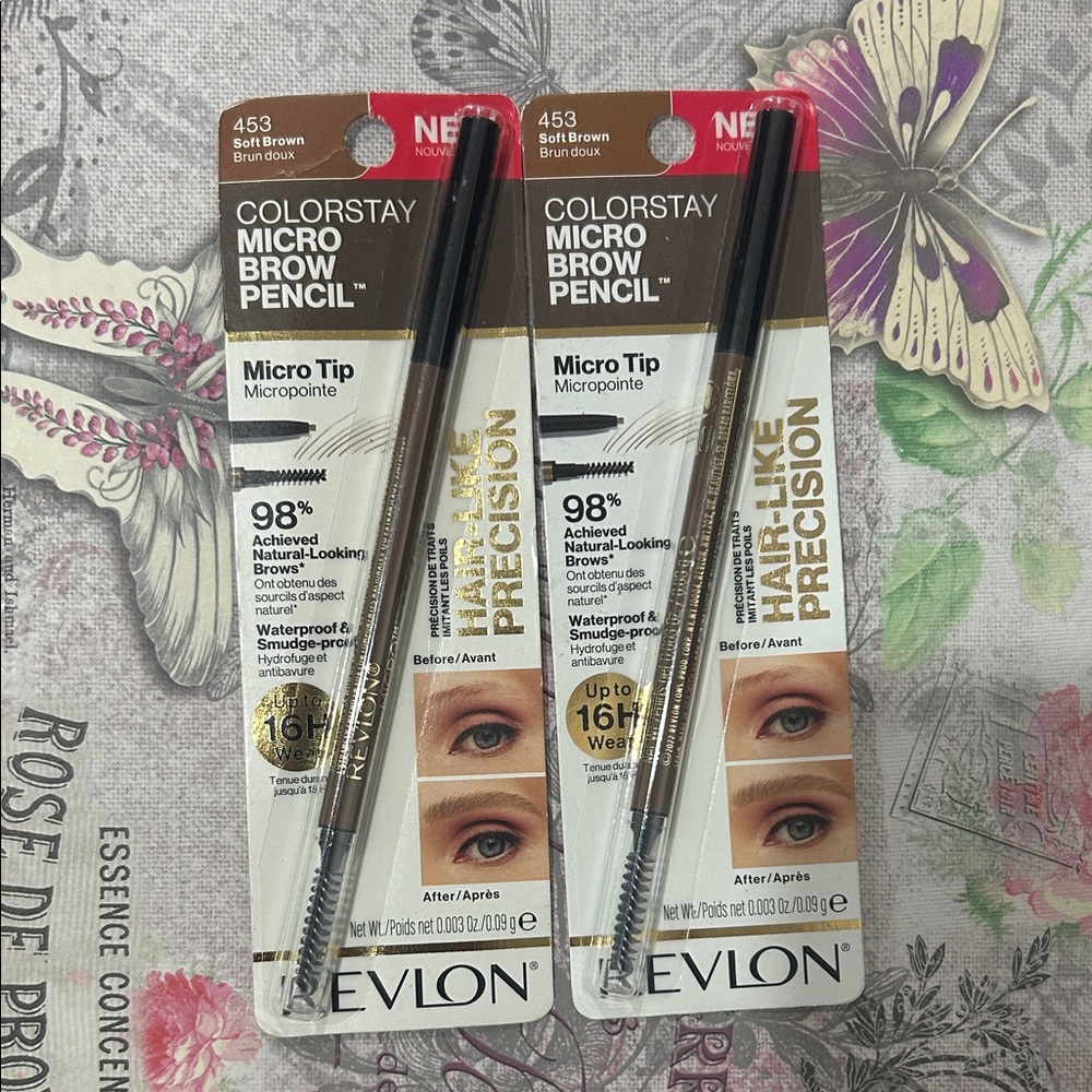 2X Revlon Colorstay Micro Brow Pencil #453 Soft Brown